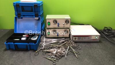 5 x Nova Biomedical Star Strip Xpress Units in Cases, 2 x Downs Cautery and Light Transformers, Pentax Endo Vision 3000 Camera Control Unit and Surgical Instruments