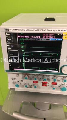 Stephan Stephanie Ventilator Version 3.62 en on Stand - Running Hours 22349 (Powers Up with Error - See Pictures) - 4