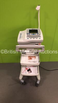 Burdick Atria 6100 ECG Machine on Stand (Powers Up with Blank Screen) * SN A6100-006557 * * Mfd 2012 *