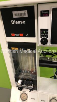 Blease Anaesthesia Machine with Blease 8500 Ventilator with Oxygen Mixer,Bellows,Absorber and Hoses (Powers Up) * SN 0120502 * - 5