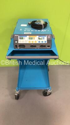 Valleylab Force FX-8C Electrosurgical/Diathermy Unit with 1 x Bipolar Dome Footswitch on Trolley (Powers Up) * SN F6G48237A * * Mfd 2006 *