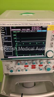 Stephan Stephanie Ventilator Version 3.62 en on Stand - Running Hours 15609 (Powers Up with Error - See Pictures) - 6