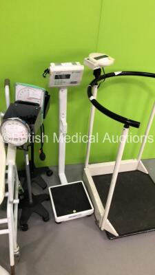 Mixed Lot Including 1 x Marsden Seated Weighing Scales,2 x Accoson BP Meters,1 x Marsden Standing Weighing Scales and 1 x Seca Standing Weighing Scales - 3