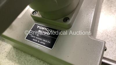 Topcon SL-3D Slit Lamp with 2 x 10x Eyepieces and 2 x 16x Eyepieces on Hydraulic Table (Powers Up with Good Bulb-Damaged Power Supply Cables-See Photos) * SN 204328 * - 8