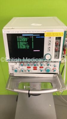 Stephan Stephanie Ventilator Version 3.62 en on Stand - Running Hours 20803 (Powers Up - Front Cover Damaged - See Pictures) - 2