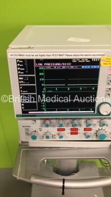 Stephan Stephanie Ventilator Version 3.62 en on Stand - Running Hours 20803 (Powers Up - Front Cover Damaged - See Pictures) - 5