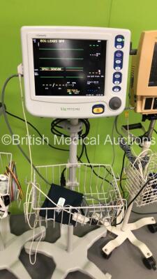 2 x Criticare Systems Inc nGenuity Patient Monitors with ECG/Resp,Temp,NIBP and SpO2 Options,2 x SpO2 Finger Sensors,2 x BP Hoses,2 x BP Cuffs and 1 x 3-Lead ECG Lead and 1 x Criticare CSI8100 Patient Monitor with ECG/Resp,SpO2,IBP1,IBP2,T1 and NIBP Optio - 5