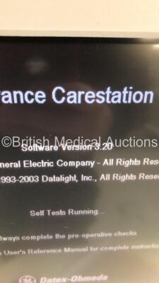 Datex-Ohmeda S/5 Avance Carestation Anaesthesia Machine Software Version 3.20 with Philips IntelliVue MP70 Anaesthesia Monitor * Missing Tag *,Philips M3012A Module with Press/Temp Options,Philips M3001A Module with ECG/Resp,SpO2,NBP and Press/Temp Option - 3