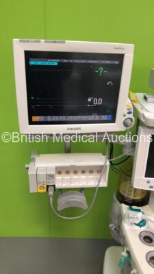 Datex-Ohmeda S/5 Avance Carestation Anaesthesia Machine Software Version 3.20 with Philips IntelliVue MP70 Anaesthesia Monitor * Missing Tag *,Philips M3012A Module with Press/Temp Options,Philips M3001A Module with ECG/Resp,SpO2,NBP and Press/Temp Option - 4