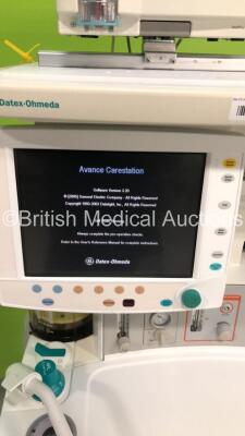 Datex-Ohmeda S/5 Avance Carestation Anaesthesia Machine Software Version 3.20 with Philips IntelliVue MP70 Anaesthesia Monitor,Philips M3012A Module with Press/Temp Options,Philips M3001A Module with ECG/Resp,SpO2,NBP and Press/Temp Options,Philips Intell - 2