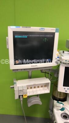 Datex-Ohmeda S/5 Avance Carestation Anaesthesia Machine Software Version 3.20 with Philips IntelliVue MP70 Anaesthesia Monitor,Philips M3012A Module with Press/Temp Options,Philips M3001A Module with ECG/Resp,SpO2,NBP and Press/Temp Options,Philips Intell - 4