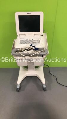 Philips PageWriter TC70 ECG Machine on Stand with 10 Lead ECG Leads (No Power) - 2