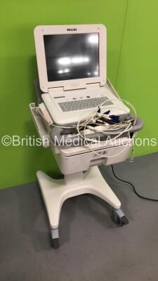 Philips PageWriter TC70 ECG Machine on Stand with 10 Lead ECG Leads (No Power) - 5