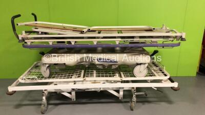 1 x Hill-Rom TranStar Hydraulic Patient Trolley and 1 x Huntleigh Hydraulic Hospital Bed (Hydraulics Tested Working) * Asset No FS 0002170 *