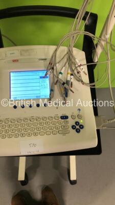 Seca CT8000P ECG Machine on Stand with 10 Lead ECG Leads (Powers Up) *S/N 22304* - 4