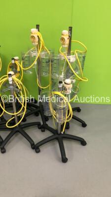 6 x Regulators on 7 x Stands with Suction Cups and Hoses *S/N FS0091760 / FS0091764 / FS0151075* - 2