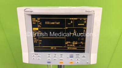 1 x Datascope Passport XG Patient Monitor on Stand with SPO2, BP, T, IBP1 and IBP2 Options (Powers Up), 1 x Marsden Sitdown Weighing Scales and 1 x Joerns Oxford Presence 227 Electric Patient Hoist with Battery and Controller (Powers Up) *S/N 678902 / PJ2 - 3