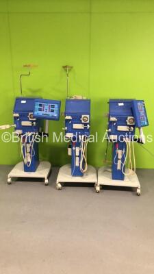 3 x Gambro AK 95S Dialysis Machines (2 x Powers Up - 1 x Damaged Arm and 1 x Unable to Power Test Due to No Monitor - See Pictures) *S/N 38502 / 23020 / 36723*