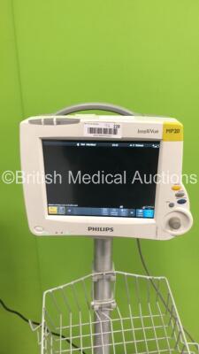 1 x Philips IntelliVue MP20 Patient Monitor on Stand * Mfd 2015 * and 1 x Drager Infinity Delta Patient Monitor on Stand (Both Power Up) * SN DE48088997 / 6000458776 * - 2