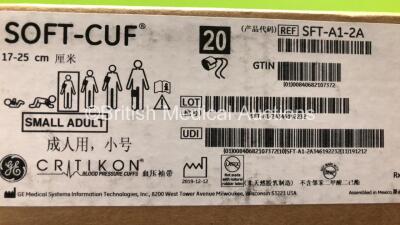 Job Lot of Approx. 100 x GE Critikon Soft-Cuf Blood Pressure Cuffs - No Connectors *Mfd 2019* (Small Adult) - 3