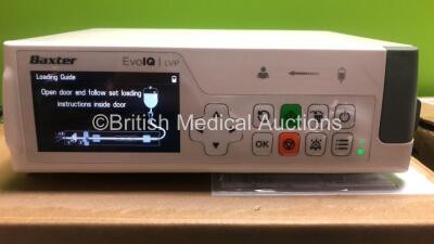 2 x Baxter EvoIQ LVP Infusion Pumps with Operators Manual * Mfd 2018* (Power Up in Excellent Condition - Boxed) *SK80807717 - SK80803282* - 4