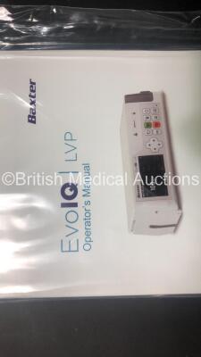 2 x Baxter EvoIQ LVP Infusion Pumps with Operators Manual * Mfd 2018* (Power Up in Excellent Condition - Boxed) *SK80807717 - SK80803282* - 6