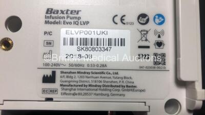 2 x Baxter EvoIQ LVP Infusion Pumps with Operators Manual * Mfd 2018* (Power Up in Excellent Condition - Boxed) *SK80803358 - SK80803347* - 3