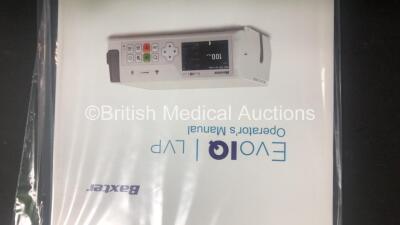 2 x Baxter EvoIQ LVP Infusion Pumps with Operators Manual * Mfd 2018* (Power Up in Excellent Condition - Boxed) *SK80803358 - SK80803347* - 6