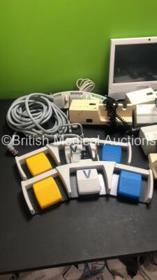 Mixed Lot Including 5 x Welch Allyn Otoscope / Ophthalmoscope Sets with 10 x Handpieces (No Heads), 1 x Medicare Systems Monitor and 5 x Footswitches - 2