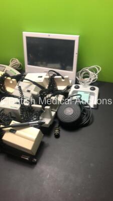 Mixed Lot Including 5 x Welch Allyn Otoscope / Ophthalmoscope Sets with 10 x Handpieces (No Heads), 1 x Medicare Systems Monitor and 5 x Footswitches - 4