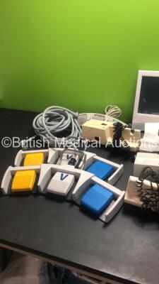 Mixed Lot Including 5 x Welch Allyn Otoscope / Ophthalmoscope Sets with 10 x Handpieces (No Heads), 1 x Medicare Systems Monitor and 5 x Footswitches - 5