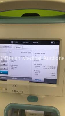 2 x Welch Allyn VSM 6000 Series Patient Monitors on Stands (Both Power Up - 5