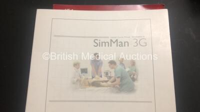 Job Lot Including 1 x Laerdal SimMan & AirMan Compressor Unit (Powers Up) with 2 x Link Boxes and 1 x Simulab SonoMan System in Carry Case - 8