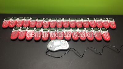 30 x Qwizdom Q4 Student Response Remotes with 1 x Qwizdom Q5 Instructor RF with Power Supply (Powers Up)