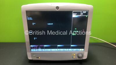 GE Carescape B650 Touch Screen Patient Monitor *Mfd - 04/2015* with 1 x GE E-PRESTN-00 Module *Mfd 2010* (Powers Up with Damaged Screen - See Photo) *6647418 - SEW15171055HA*