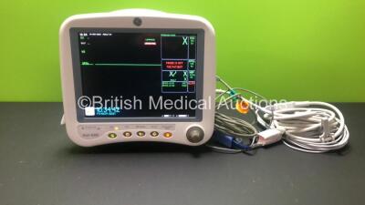 GE Dash 4000 Patient Monitor *Mfd 2011*Including ECG, CO2, NBP, BP1, BP2, SpO2, Temp/CO Options with 1 SpO2 Lead, 1 x SpO2 Finger Sensor and 1 x 5 Lead ECG Connector Cable (Powers Up)