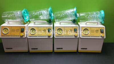 4 x SAM 12 Suction Pumps with 4 x Serres Cups with Lids (All Power Up) *03070632 - 05081155 - 01070117 - 11901033*