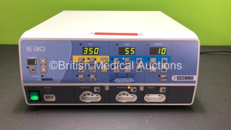 Eschmann E30 Electrosurgical Unit *Mfd 2014*(Powers Up) *8363034*