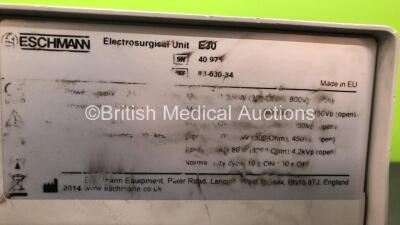 Eschmann E30 Electrosurgical Unit *Mfd 2014*(Powers Up) *8363034* - 3