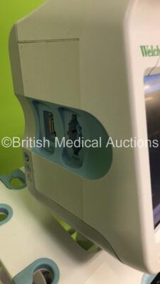 2 x Welch Allyn VSM 6000 Series Patient Monitors on Stands (Both Power Up - Missing Lower Cap - See Pictures) - 3