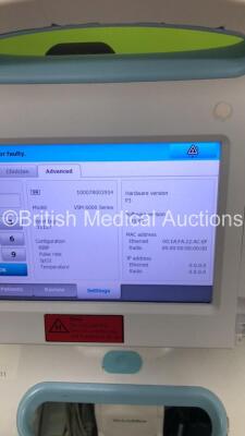 2 x Welch Allyn VSM 6000 Series Patient Monitors on Stands (Both Power Up - Missing Lower Cap - See Pictures) - 4