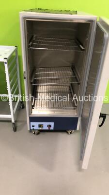 1 x Stainless Steel Trolley, 1 x Metal Trolley and 1 x QED Scientific Incubator (Powers Up) - 4