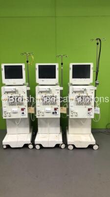 3 x B.Braun Dialog + Dialysis Machines (2 x Power Up with Alarm and Blank Screen and 1 x No Power)