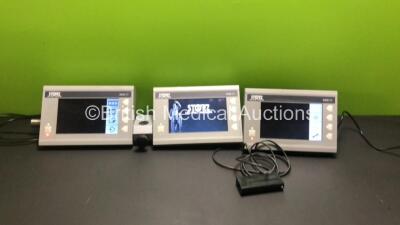 3 x Karl Storz 8402 ZX Video Laryngoscope Monitors with 2 x Power Supplies and 1 x Karl Storz 8402 X Electronic Module (2 x Power Up)