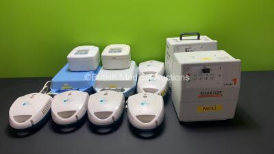 Mixed Lot Including 2 x Equator Level 1 Convective Warming Units, 1 x Medix AC4000 Nebulizer, 1 x Medix AC2000 Nebulizer, 2 x Devilbiss SleepCubes, 6 x AirMed 1000 Compressor Nebulizers, 1 x Sonacel Multiphon Plus Triple Frequency Ultrasonic Therapy Appar