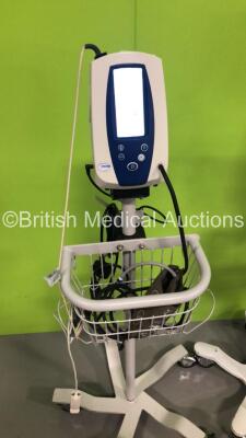 4 x Welch Allyn Spot Vital Signs Monitors on Stands with 4 x SpO2 Finger Sensors,4 x BP Hoses and 4 x BP Cuffs (All Power Up) - 2
