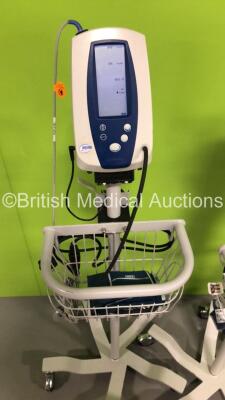 4 x Welch Allyn Spot Vital Signs Monitors on Stands with 4 x SpO2 Finger Sensors,4 x BP Hoses and 4 x BP Cuffs (All Power Up) - 2