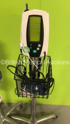 4 x Welch Allyn Spot Vital Signs Monitors on Stands with 4 x SpO2 Finger Sensors,4 x BP Hoses and 4 x BP Cuffs (All Power Up) - 6