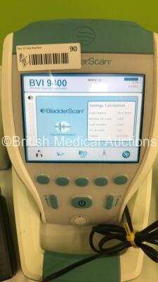 Verathon BVI 9400 Bladder Scanner Part No 0570-0190 with Transducer / Probe, 2 x Batteries and Charger on Stand (Powers Up - Probe Casing Cracked) - 3