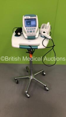 Verathon BVI 9400 Bladder Scanner Part No 0570-0190 with Transducer / Probe, 2 x Batteries and Charger on Stand (Powers Up - Probe Casing Cracked)